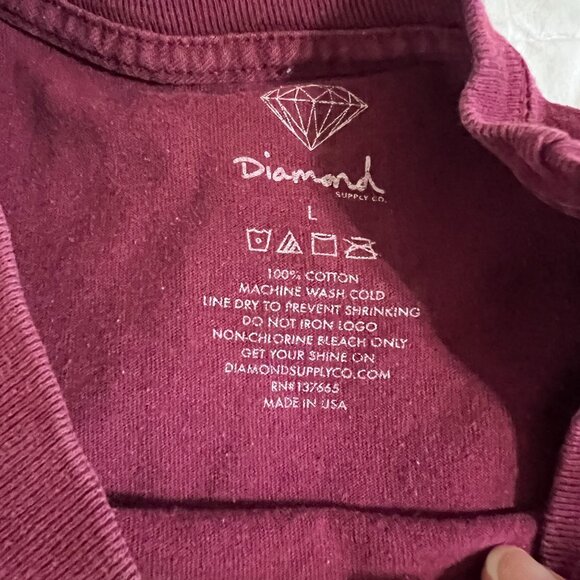 Diamond Supply Company Red Mens Shirt size L - Picture 8 of 11